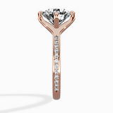Split Shank Pave Solitaire Ring Engagement Ring