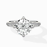 Split Shank Pave Solitaire Ring Engagement Ring