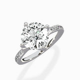 Split Shank Pave Solitaire Ring Engagement Ring