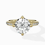 Split Shank Pave Solitaire Ring Engagement Ring