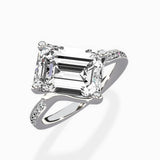 Split Shank Pave Solitaire Ring Engagement Ring