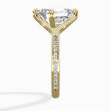 Split Shank Pave Solitaire Ring Engagement Ring