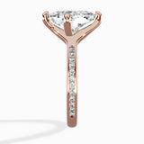 Split Shank Pave Solitaire Ring Engagement Ring