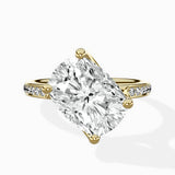 Split Shank Pave Solitaire Ring Engagement Ring
