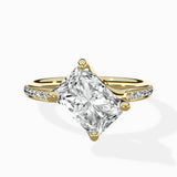 Split Shank Pave Solitaire Ring Engagement Ring
