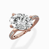 Split Shank Pave Solitaire Ring Engagement Ring