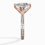 Split Shank Pave Solitaire Ring Engagement Ring