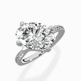 Split Shank Pave Solitaire Ring Engagement Ring