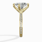 Split Shank Pave Solitaire Ring Engagement Ring