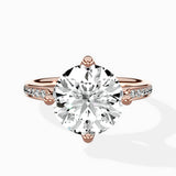 Split Shank Pave Solitaire Ring Engagement Ring