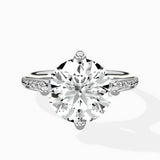 Split Shank Pave Solitaire Ring Engagement Ring