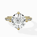 Split Shank Pave Solitaire Ring Engagement Ring