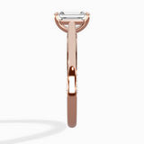 Modern Slim Hidden Halo Solitaire Ring Engagement Ring