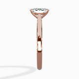 Modern Slim Hidden Halo Solitaire Ring Engagement Ring