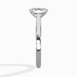 Modern Slim Hidden Halo Solitaire Ring Engagement Ring