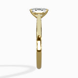 Modern Slim Hidden Halo Solitaire Ring Engagement Ring