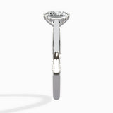 Modern Slim Hidden Halo Solitaire Ring Engagement Ring
