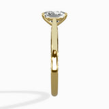 Modern Slim Hidden Halo Solitaire Ring Engagement Ring