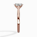 Modern Slim Hidden Halo Solitaire Ring Engagement Ring