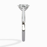 Modern Slim Hidden Halo Solitaire Ring Engagement Ring