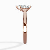 Modern Slim Hidden Halo Solitaire Ring Engagement Ring