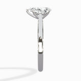 Modern Slim Hidden Halo Solitaire Ring Engagement Ring