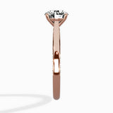Modern Slim Hidden Halo Solitaire Ring Engagement Ring