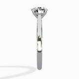 Modern Slim Hidden Halo Solitaire Ring Engagement Ring