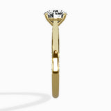 Modern Slim Hidden Halo Solitaire Ring Engagement Ring