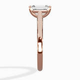 Modern Slim Hidden Halo Solitaire Ring Engagement Ring