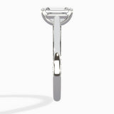 Modern Slim Hidden Halo Solitaire Ring Engagement Ring