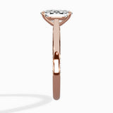 Modern Slim Hidden Halo Solitaire Ring Engagement Ring