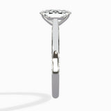 Modern Slim Hidden Halo Solitaire Ring Engagement Ring