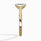 Modern Slim Hidden Halo Solitaire Ring Engagement Ring