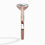 Modern Slim Hidden Halo Solitaire Ring Engagement Ring