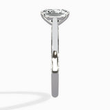 Modern Slim Hidden Halo Solitaire Ring Engagement Ring