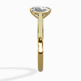 Modern Slim Hidden Halo Solitaire Ring Engagement Ring