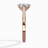 Modern Slim Hidden Halo Solitaire Ring Engagement Ring