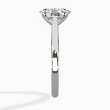 Modern Slim Hidden Halo Solitaire Ring Engagement Ring
