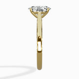 Modern Slim Hidden Halo Solitaire Ring Engagement Ring