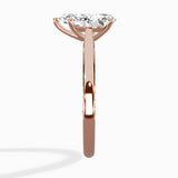 Modern Slim Hidden Halo Solitaire Ring Engagement Ring