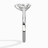 Modern Slim Hidden Halo Solitaire Ring Engagement Ring