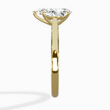 Modern Slim Hidden Halo Solitaire Ring Engagement Ring