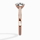 Modern Slim Hidden Halo Solitaire Ring Engagement Ring