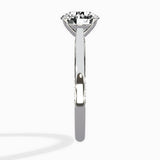 Modern Slim Hidden Halo Solitaire Ring Engagement Ring