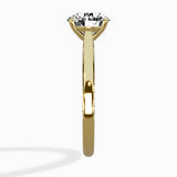 Modern Slim Hidden Halo Solitaire Ring Engagement Ring