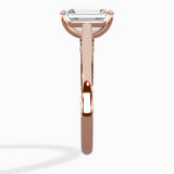 Modern Slim Hidden Halo Solitaire Ring Engagement Ring