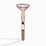 Modern Slim Hidden Halo Solitaire Ring Engagement Ring