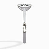 Modern Slim Hidden Halo Solitaire Ring Engagement Ring