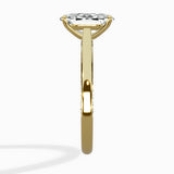 Modern Slim Hidden Halo Solitaire Ring Engagement Ring